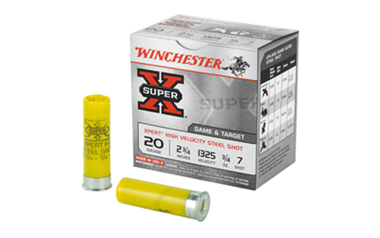 Winchester Super-X 12 Ga Ammo 2.75 # 7 1 oz Steel Game &Target WE12GT7