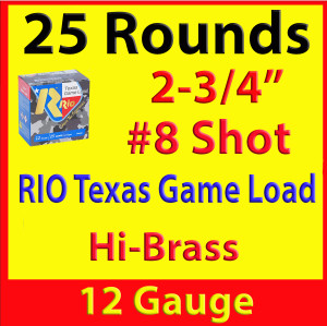 12 Gauge RIO Texas Game Load 8 Shot