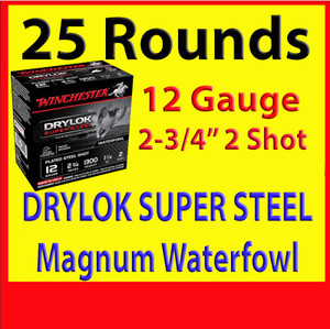 Winchester Drylok Magnum Plated Ammunition 12 Gauge Non-Toxic Steel