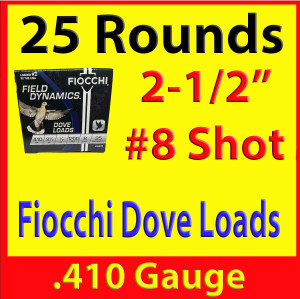.410 Fiocchi Field Dynamics #8 Shot Dove and Quail