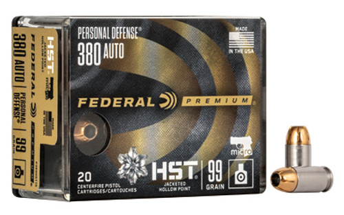 FED PRM HST 380ACP 99GR JHP 20/200