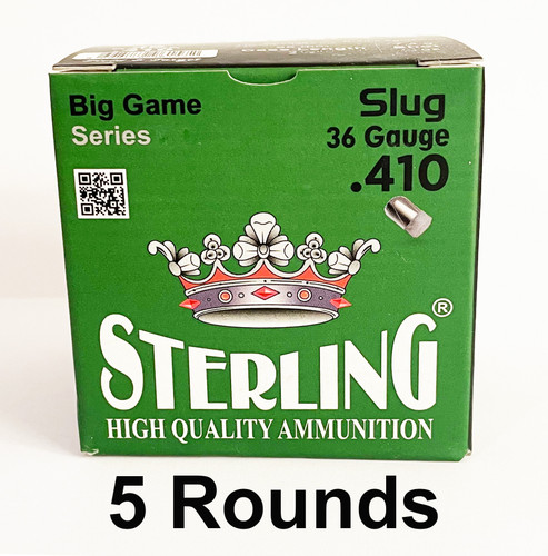 .410 2.5" Big Game Rifled Slugs 5 Rounds