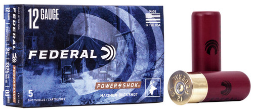 Federal Power-Shok 12 Gauge 00 buck shotgun shell