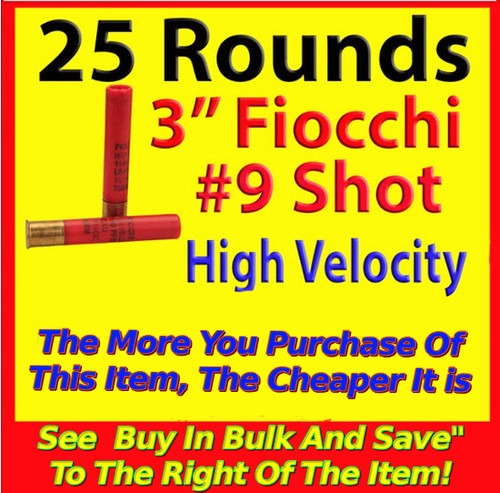410 3 Inch Fiocchi 9 Shot Shotgun Shells