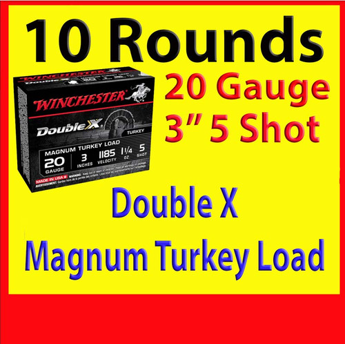 Winchester Double X Magnum Turkey Ammunition 20 Gauge 3" 1-1/4 oz #5