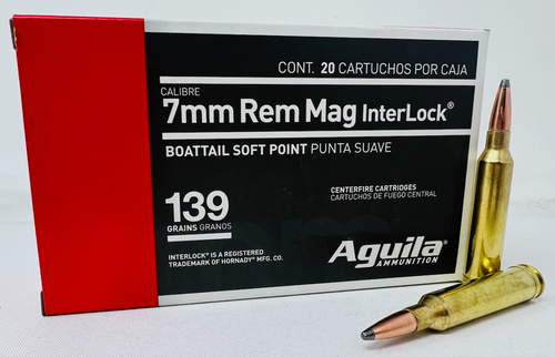 Aguila 7mm Rem Mag 139 Grain Boat Tail Soft Point