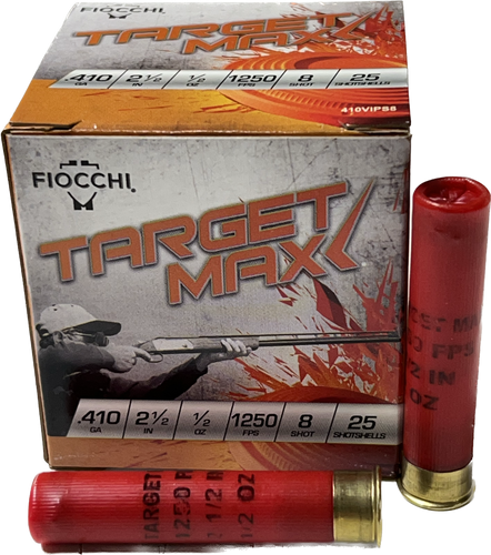 FIOCCHI Target Max .410 GAUGE AMMO 2 1/2" #8 LEAD