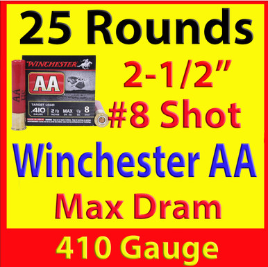 410 Winchester AA 2.5 #8 Shotgun Shells