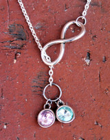 Birth Stone Infinity Necklace