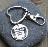 Angels watch over you - Engraved Key Chain