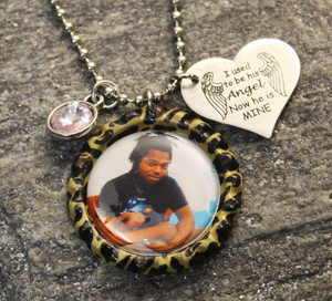 Bottle Cap Photo Necklace