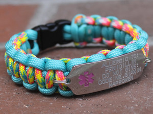 One Sided Medical Alert Bracelet (Choose your colors)