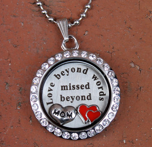 "Love beyond words, Missed beyond measure" Floating Charm Locket (Choose your charms) "Love beyond words, Missed beyond measure" Floating Charm Locket (Choose your charms)