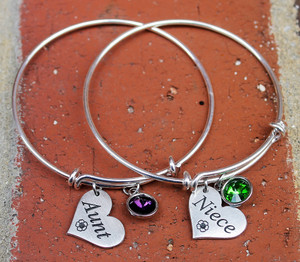 Aunt and Niece Bangle Bracelet Set Aunt and Niece Bangle Bracelet Set