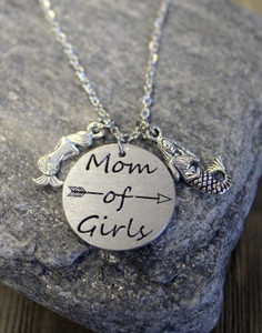 Mom of Girls Necklace