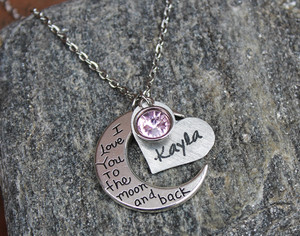 "I love you to the Moon and Back" - Heart - Necklace "I love you to the Moon and Back" - Heart - Necklace
