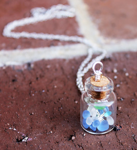 Sea Glass Vial Necklace Sea Glass Vial Necklace