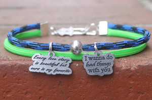 Two Strand Bracelet (Choose your colors and charm) Two Strand Bracelet (Choose your colors and charm)