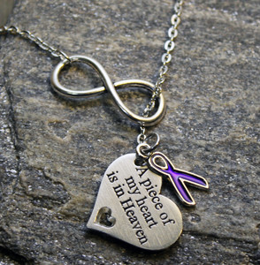 Memorial Awareness Infinity Necklace (Choose you charm and Ribbon Color) Memorial Awareness Infinity Necklace (Choose you charm and Ribbon Color)