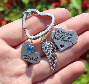 Memorial Custom Heart Key Chain (893) Memorial Custom Heart Key Chain (893)