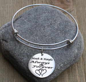 Always & Forever - Engraved Bangle Bracelet