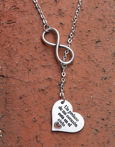 Collar Infinito "Un pedazo de mi corazón está en el cielo" Collar Infinito "Un pedazo de mi corazón está en el cielo"