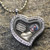 Heart Glass Floating Locket with Photo Charm