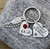 Memorial Custom Heart Key Chain (893)