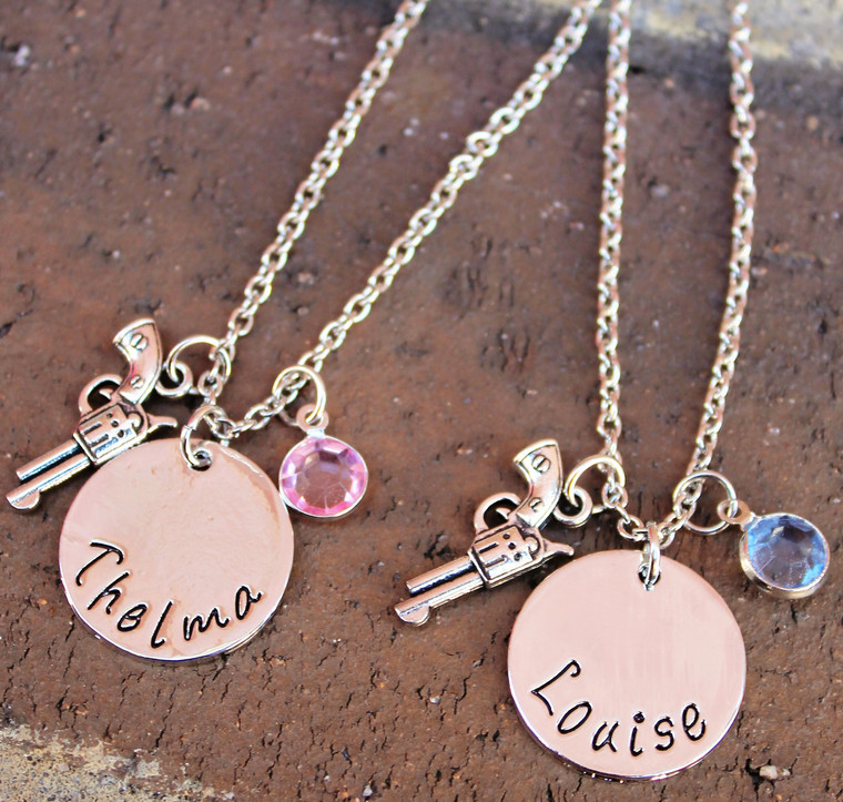 Thelma and Louise Best friends necklace Set