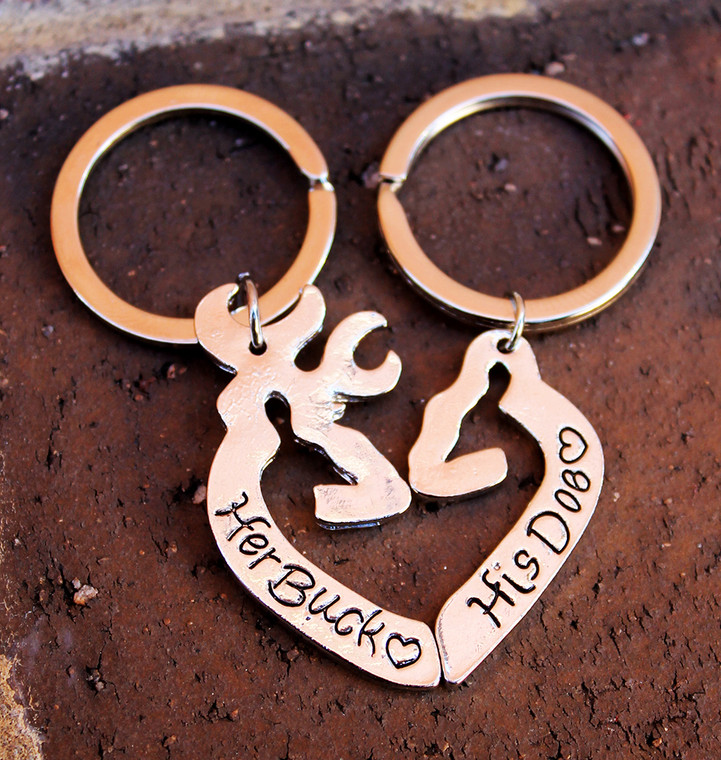 "Her Buck" and "His Doe" Key Chain Set