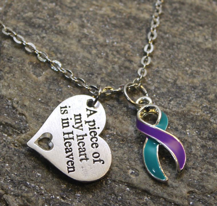 Memorial Awareness Necklace (Choose you charm and Ribbon Color)