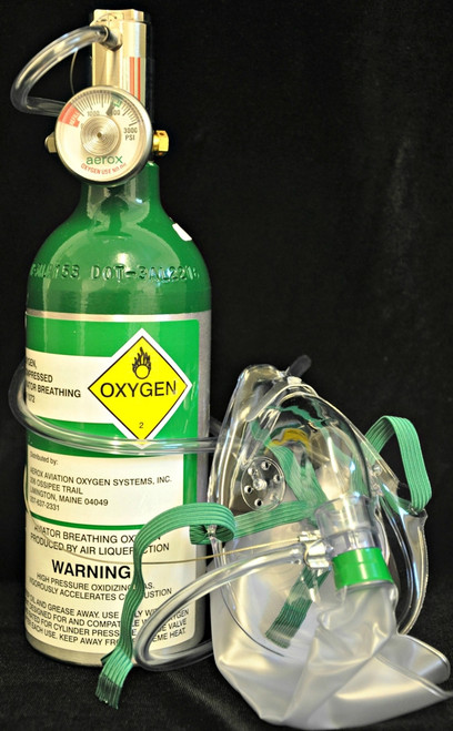 PrO2-4, Personal Emergency Oxygen System with 4 CF Cylinder and one Mask