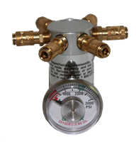 400R6G, Regulator, Aerox, 6 outlet with gauge - Aerox Aviation