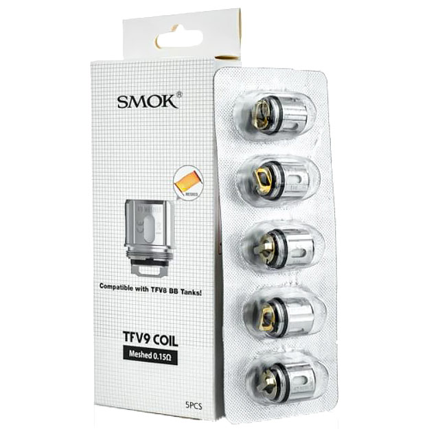 SMOK TFV9 Replacement Coils - 0.15ohm Meshed Coil, 5 Pack
