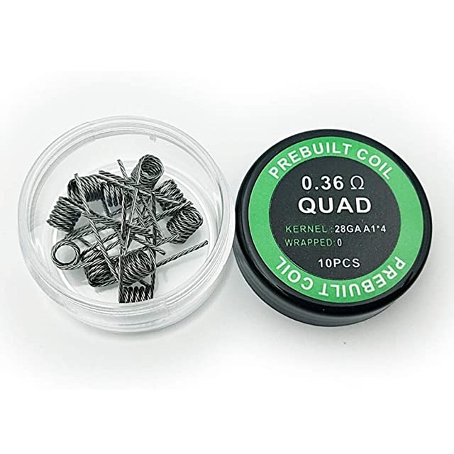 Pre-Built Clapton Coils by Alien - Quad Coils 0.36Ω - 28ga