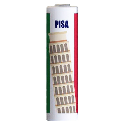 18650 Battery Wrap - Leaning Tower of Pisa