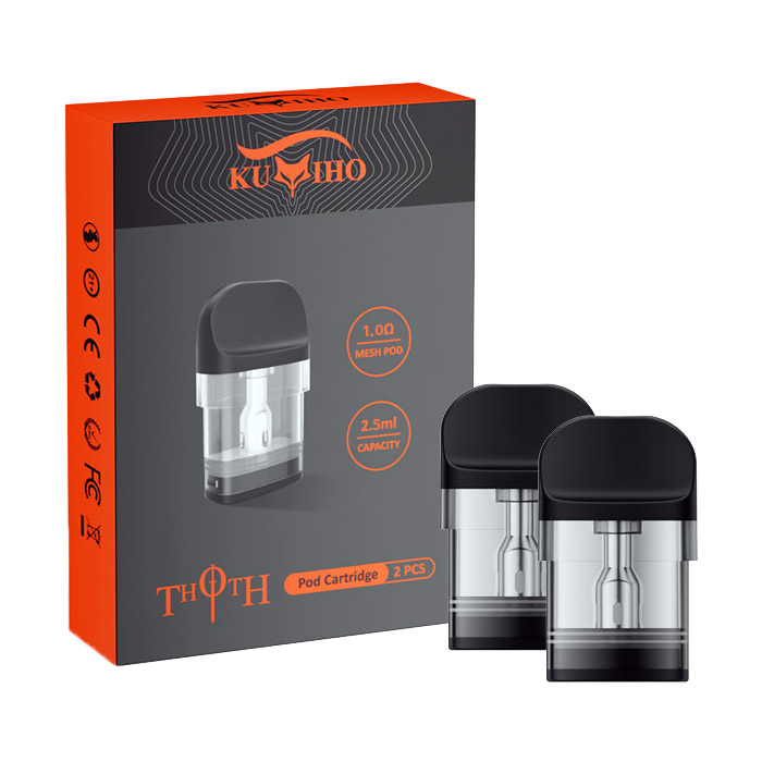 Kumiho THOTH Series Pod Cartridges - 1.0ohm, Top Fill 2.5mL ---[2pcs/pack]