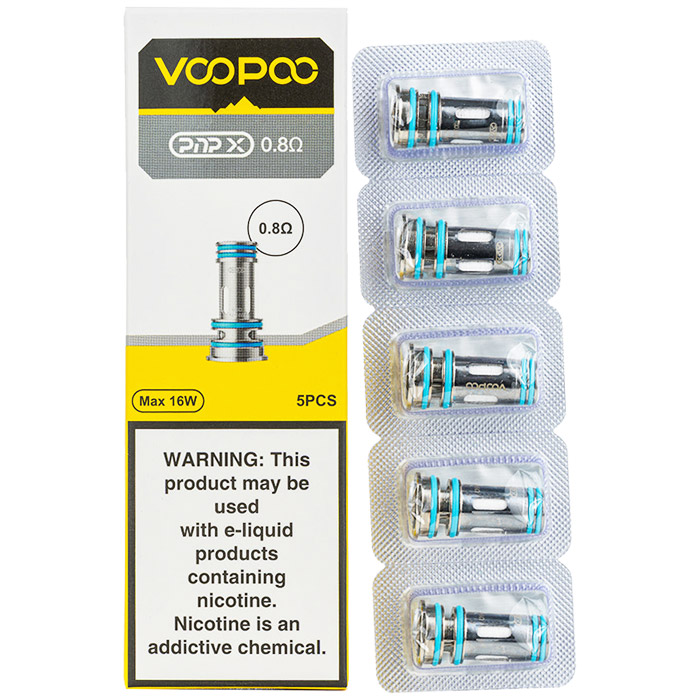 Voopoo PnP-X Replacement Coils - 0.8ohm PnP-X Coil, 5 Pack