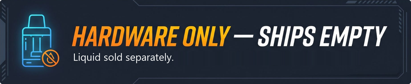 Hardware only &mdash; ships empty. Liquid sold separately.