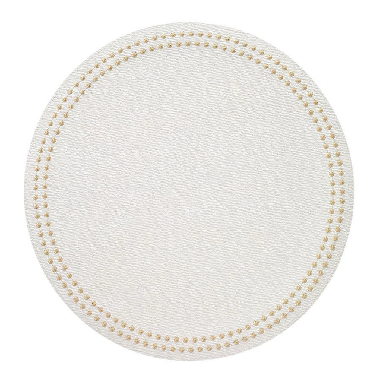 Bodrum Linens Pearls - Linen Napkins - Set of 4 - Silver