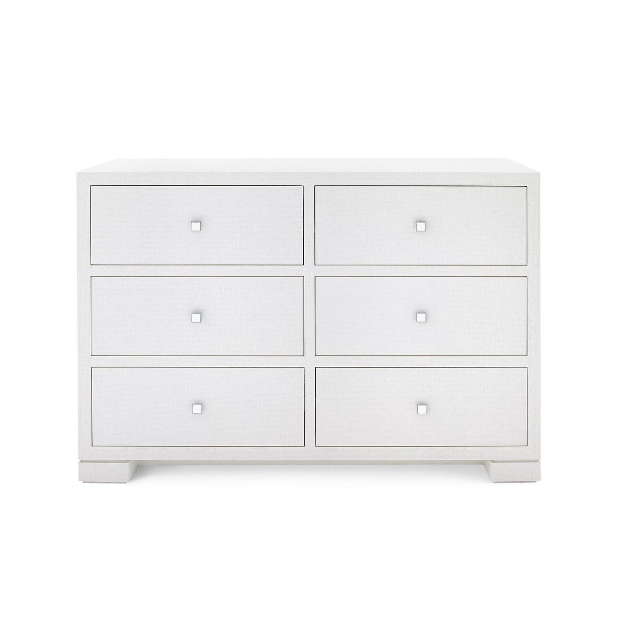 chiffon dresser Bryant Chiffon White Six Drawer Dresser