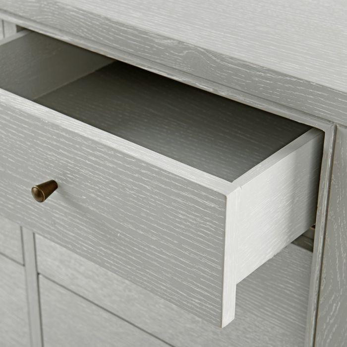 Paola Soft Gray Extra Large Nine Drawer Dresser | Furniture