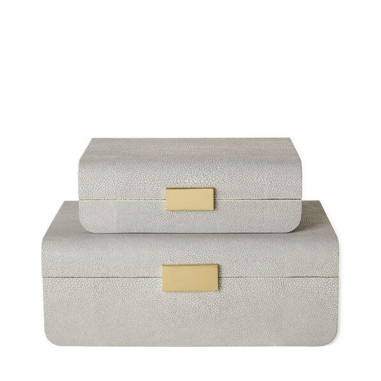 Modern Dove Shagreen Jewelry Box