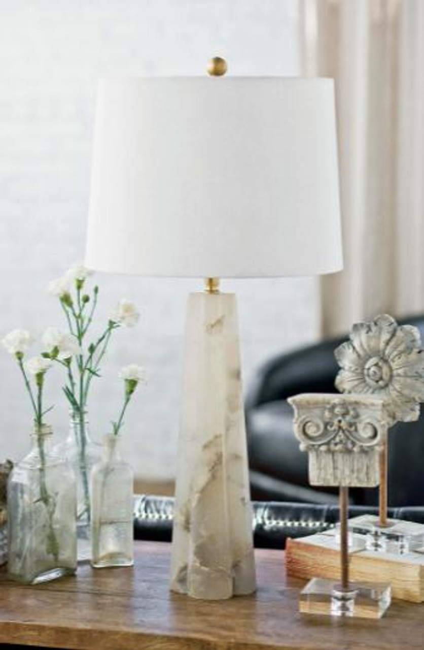 Quatrefoil Alabaster Table Lamp | Lighting