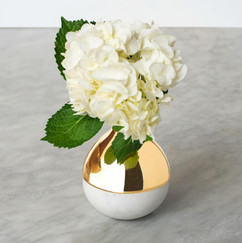 Anna New York Dual Marble and Gold Bud Vase 