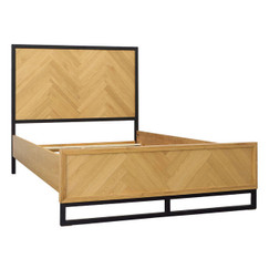 Darbi Two-Tone Reclaimed Acacia Panel Bed