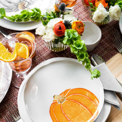Vietri Orange Pumpkin Salad Plate 