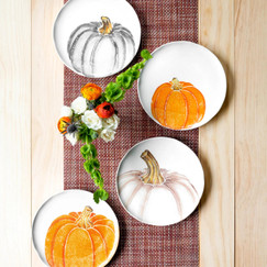 Vietri White Pumpkin Medium Salad Plate 