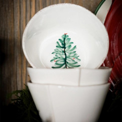 Vietri Lastra Holiday Stacking Cereal Bowl 