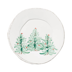 Vietri Lastra Holiday European Dinner Plate 